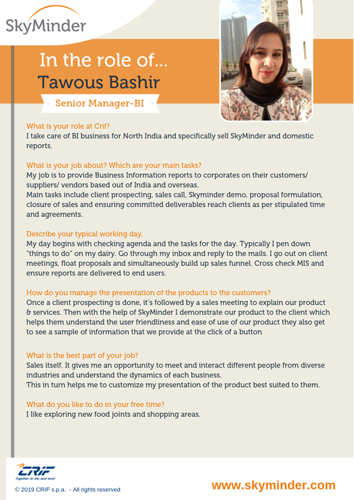 Interview to...Tawous Bashir